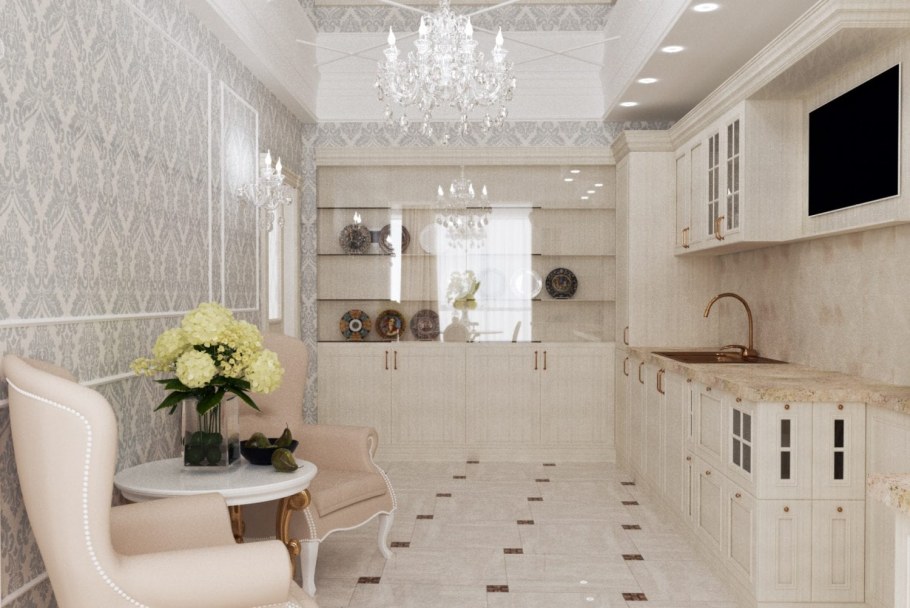 Плитка для кухни в стиле Неоклассика