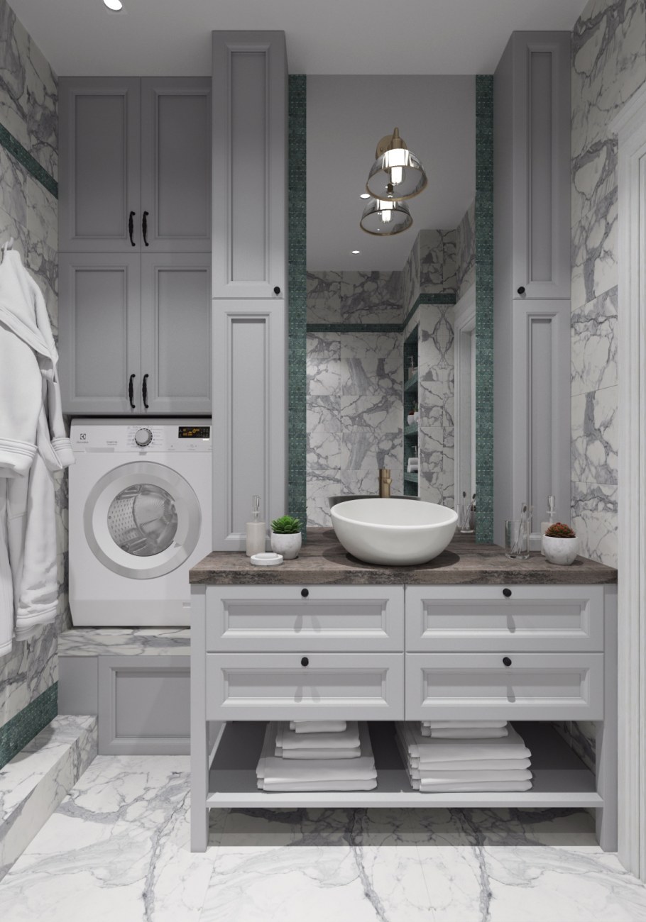 Керамогранит постирочная Неоклассика