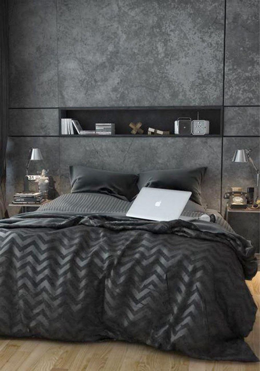 Спальня в стиле тотал Блэк