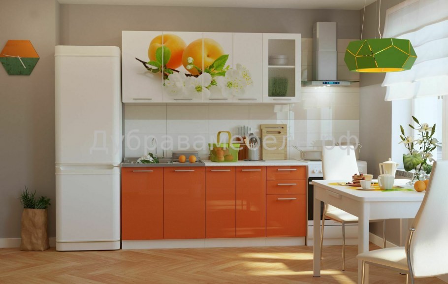 Кухня оранж МДФ 1,8м