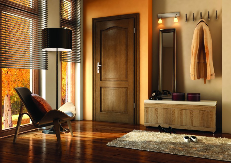 Темный пол светлые двери