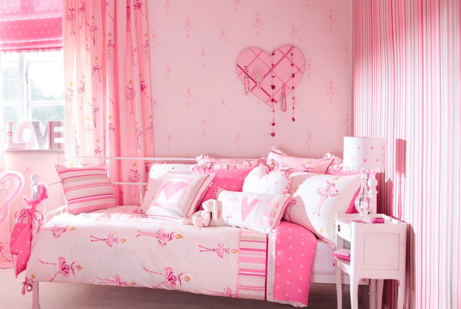 Маленькая комната для девочки нежно розовая