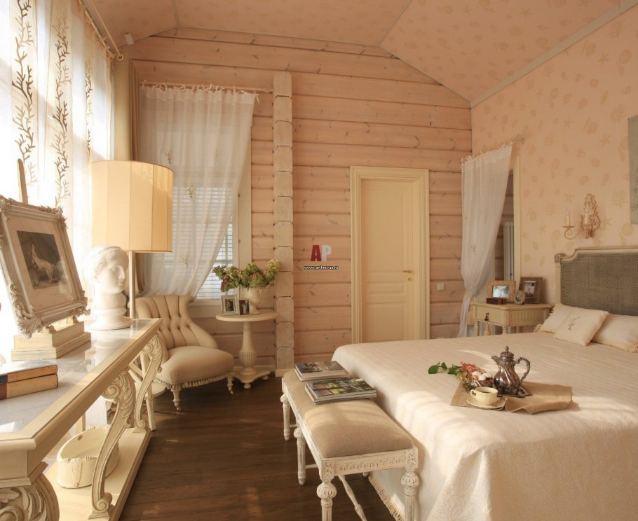 Гостиная Прованс имитация бруса