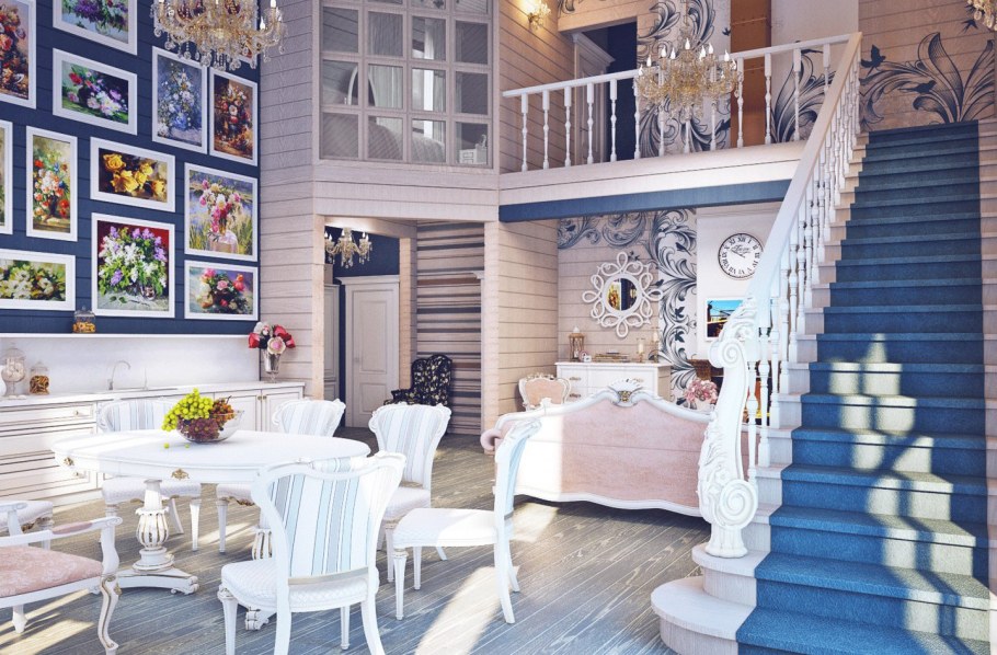 Предбанник в стиле Прованс