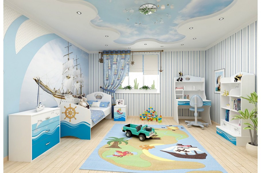 Потолок в детскую комнату