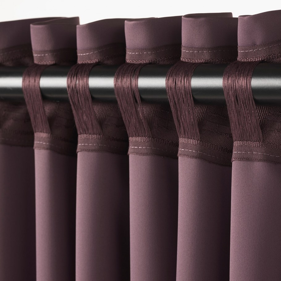 МАЙГУЛЛ гардины, блокирующие свет, 1 пара, серый, 145x300 см