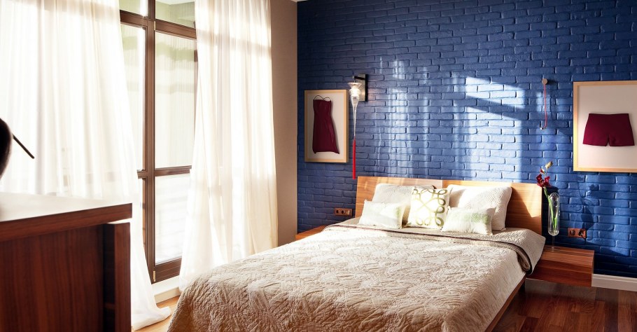 Гостиная в стиле лофт белый кирпич