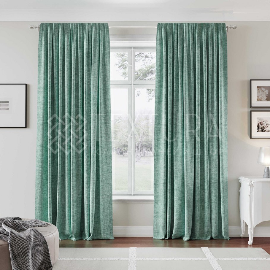 Шторы голубые с розовым