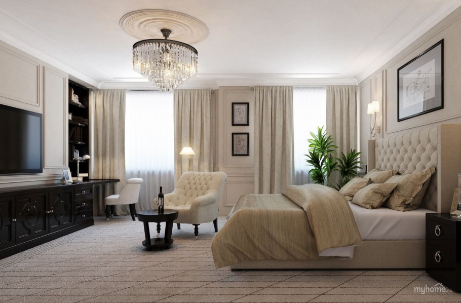 Спальня в стиле современная классика Неоклассика