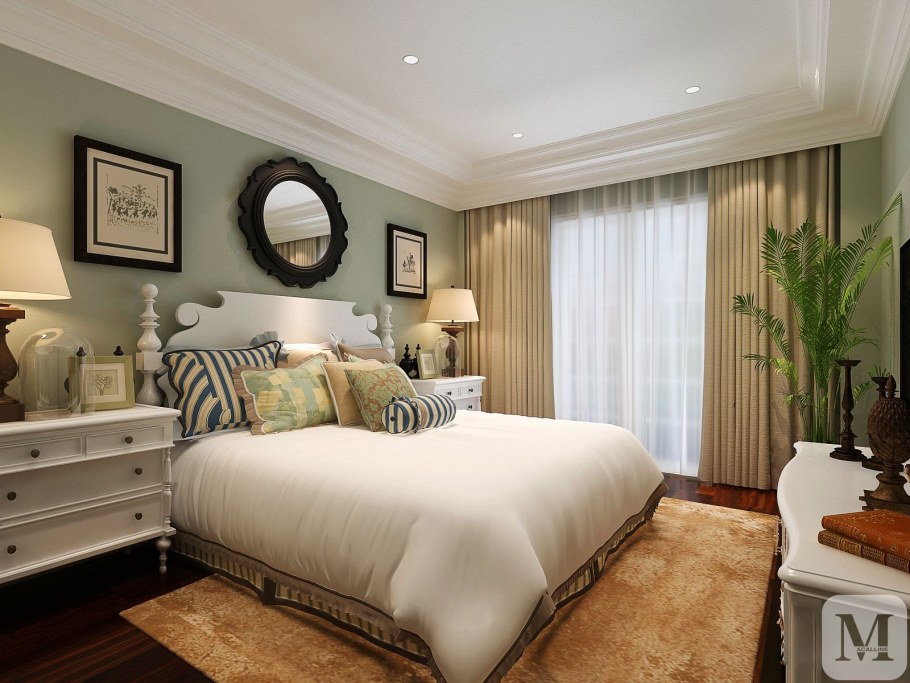 Спальня в стиле американская классика