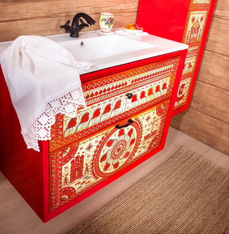 Мебель в ванную в русском стиле