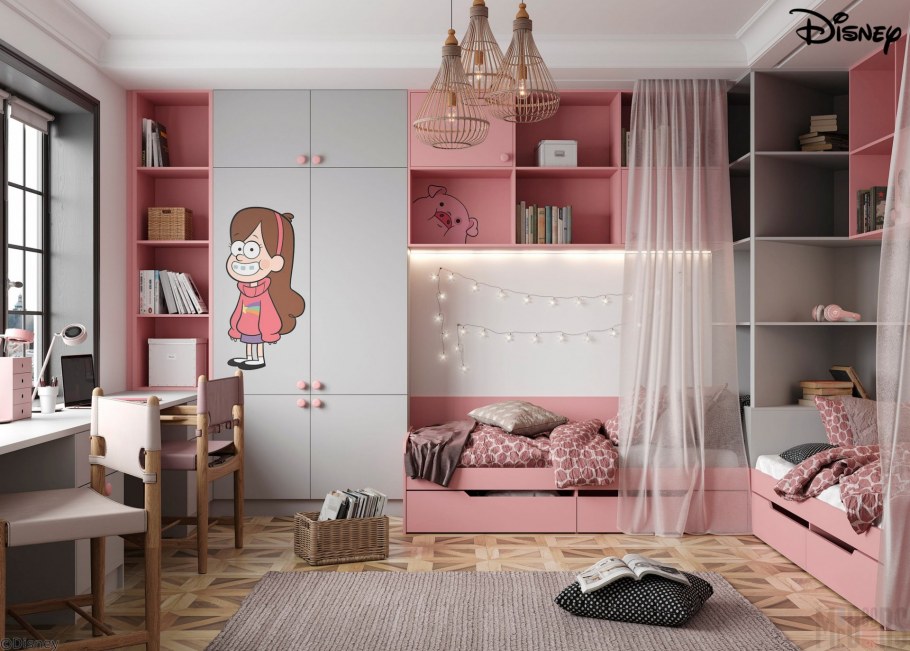 Детские комнаты для двух девочек