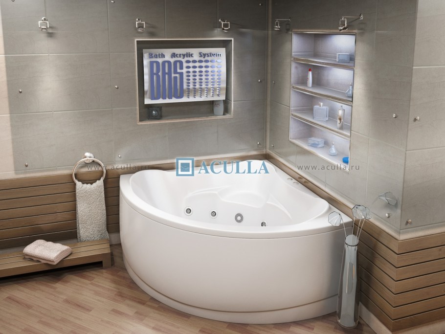 Ванна акриловая bas Модена 150x150