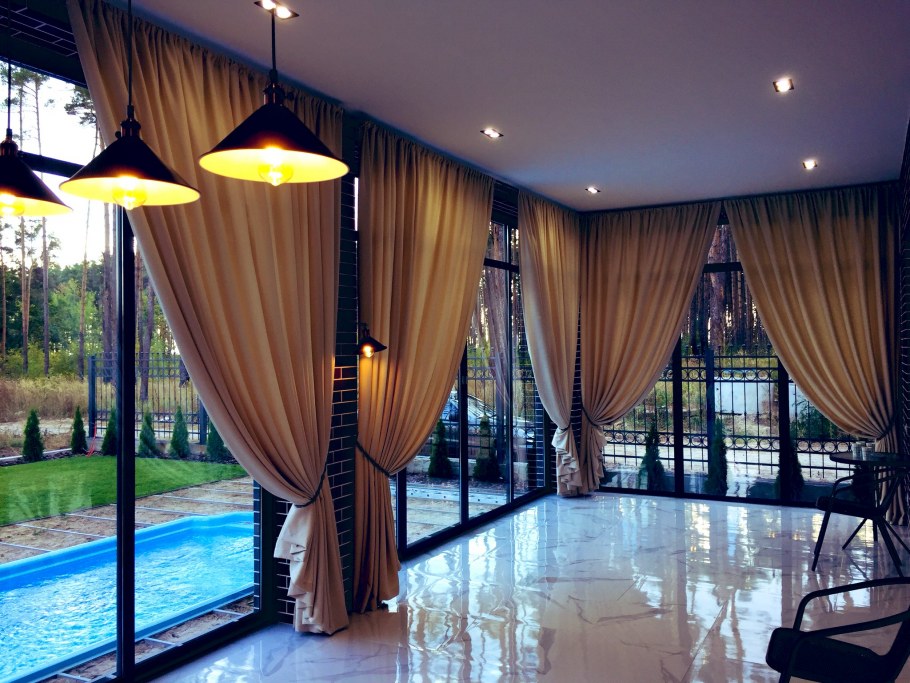 Восточные шторы на большие окна