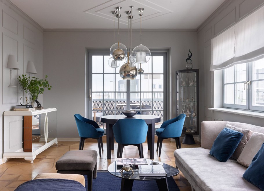 Гостиная с обеденным столом