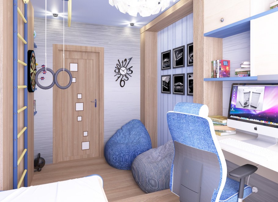 Планировка детской с балконом