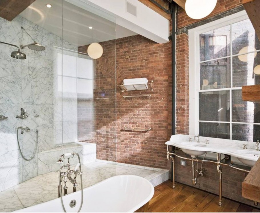 Лофт десижн ванная комната
