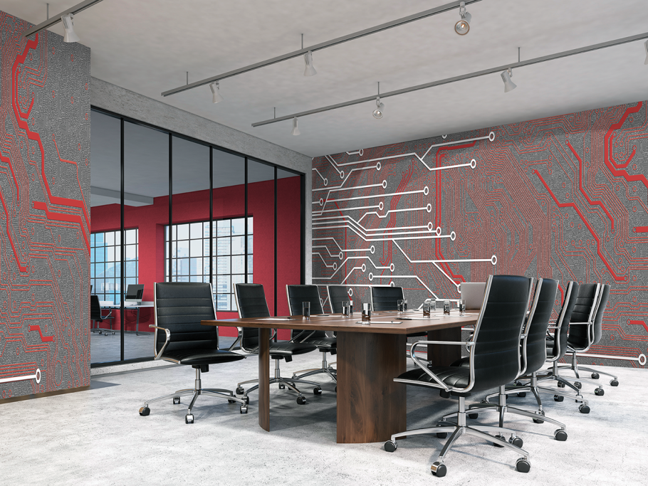 Необычная покраска стен в офисе