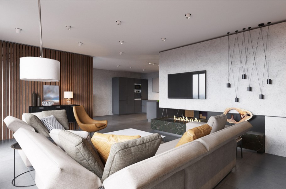 Рендер гостиной