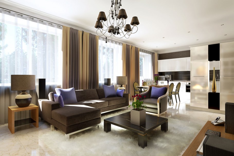 Гостиная рендер