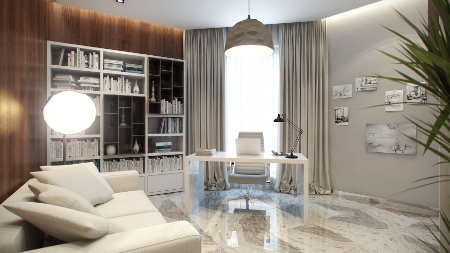 Светлая гостиная в современном стиле