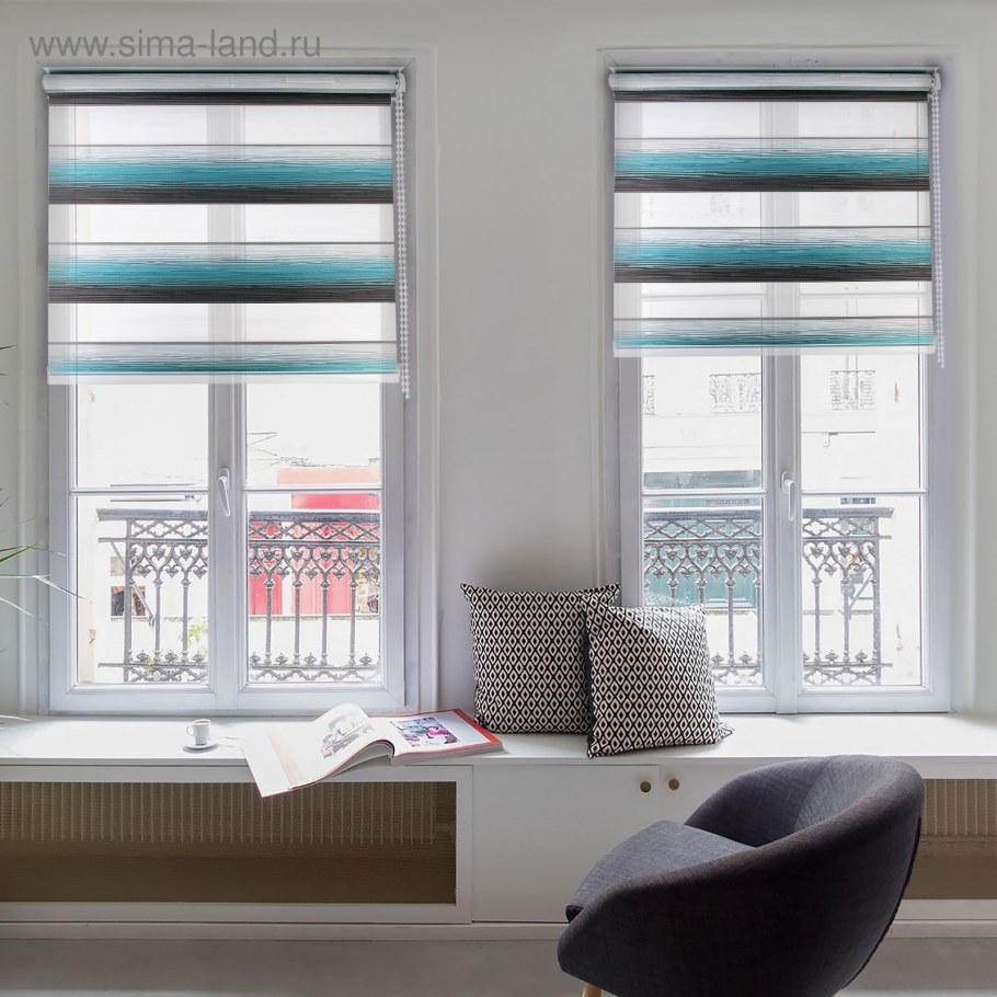 Шторы день-ночь 180см рулонные 180