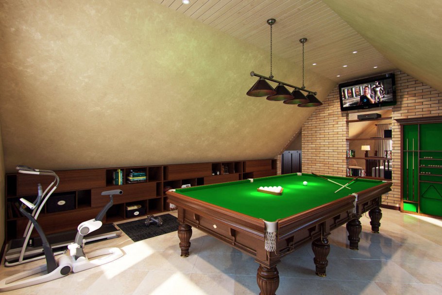 Бильярдная на чердаке