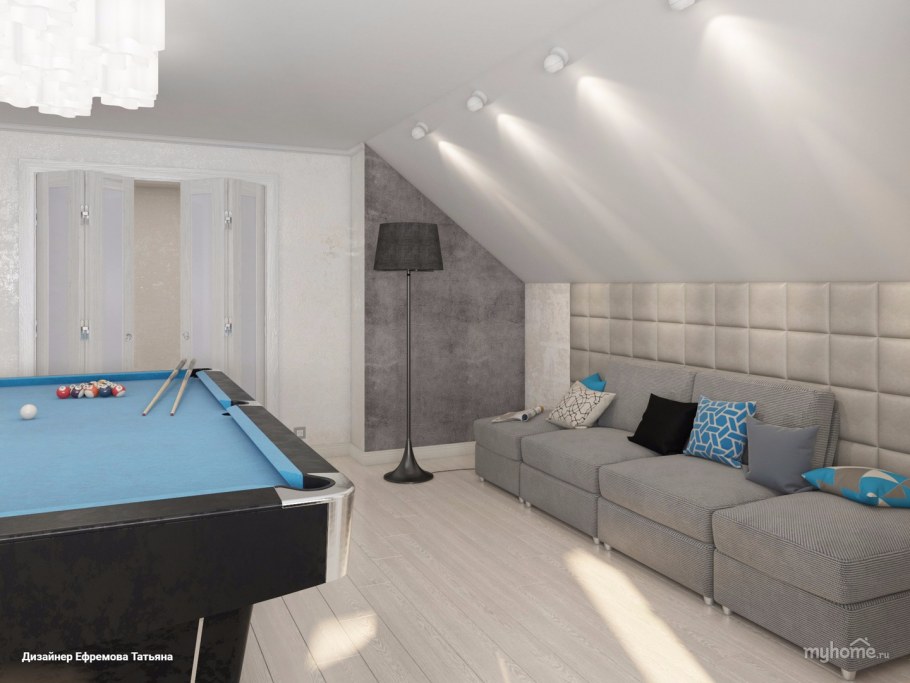 Бильярд на мансарде