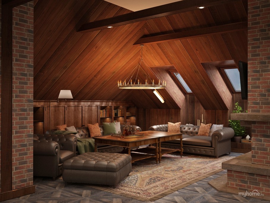 Бильярд на мансарде