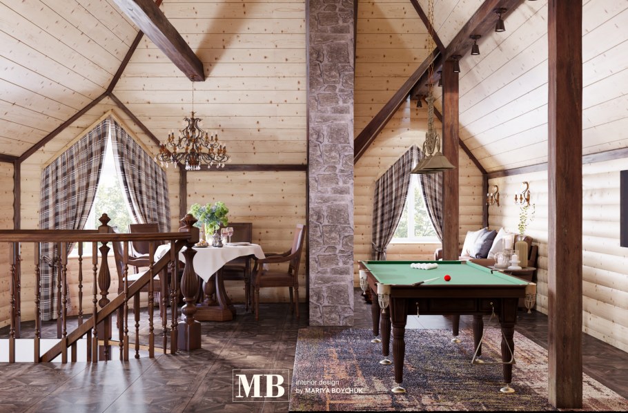 Бильярдная в загородном доме