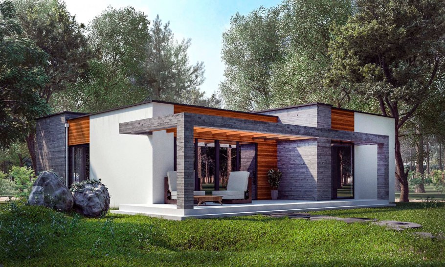 Скандинавские дома с плоской крышей