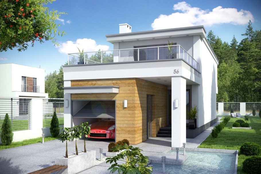 Тини Хаус с плоской крышей