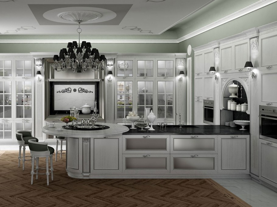 Кухня Неоклассика слоновая кость