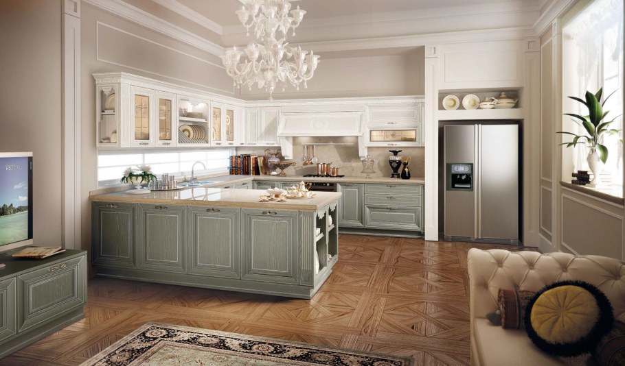 Белая кухня Неоклассика Slotex 2340