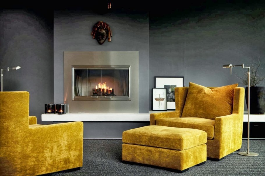 Горчичный цвет в интерьере