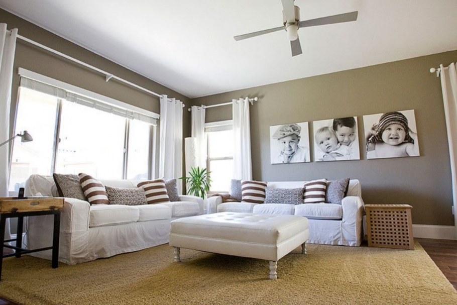 Угловой интерьер комнаты