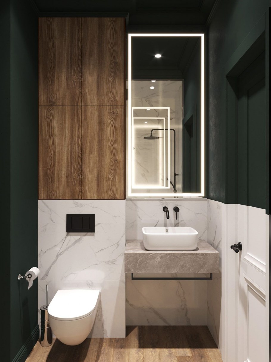 Стильные маленькие Ванные комнаты