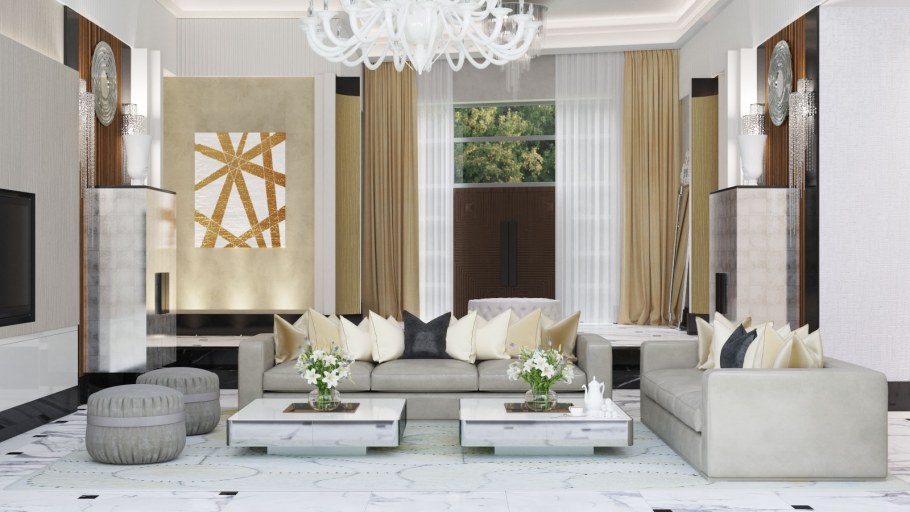 Межкомнатные перегородки в стиле арт деко