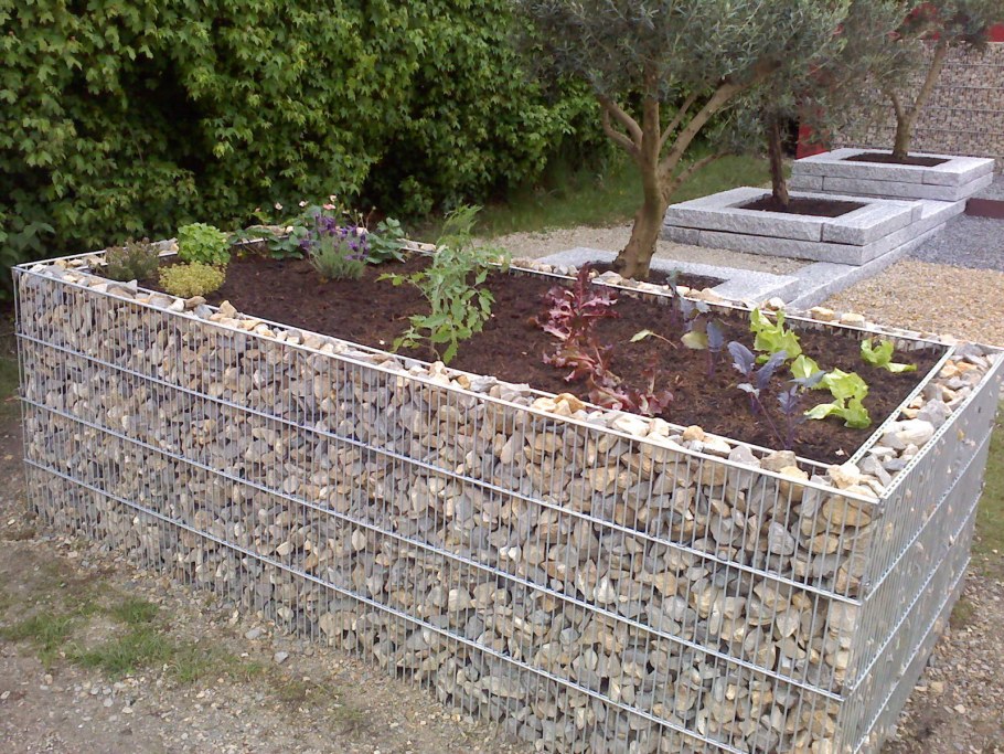 Грядки из габионов