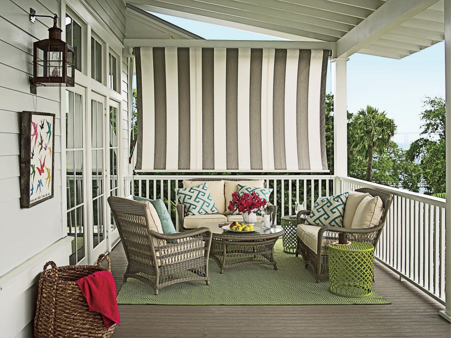 Веранда в зеленом цвете