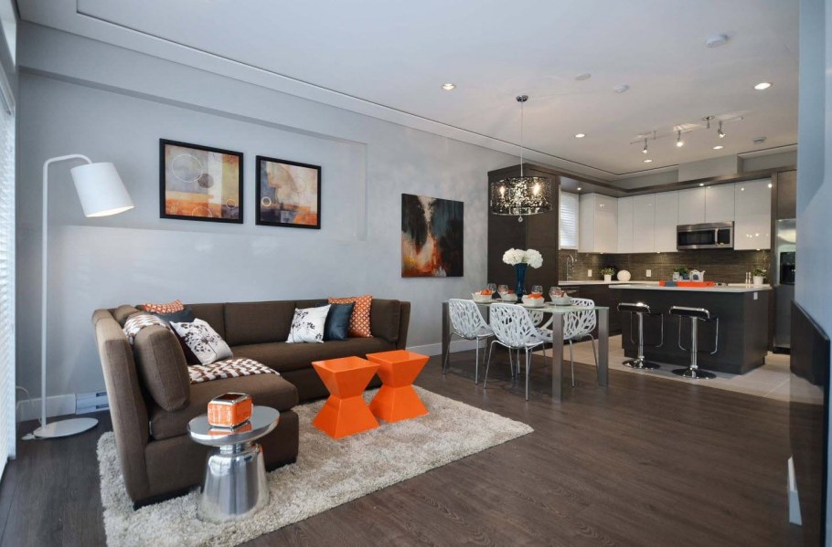 Кухня и гостиная в одной комнате