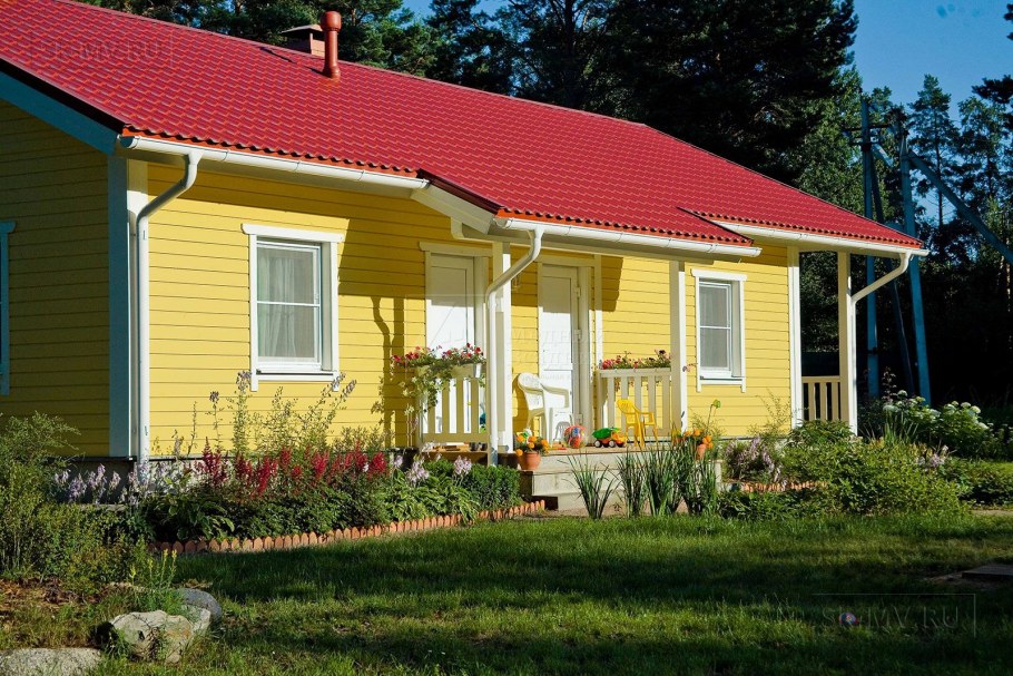 Одноэтажный каркасный дом сайдинг