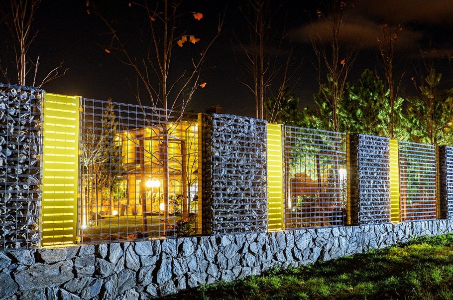 Зона патио габион