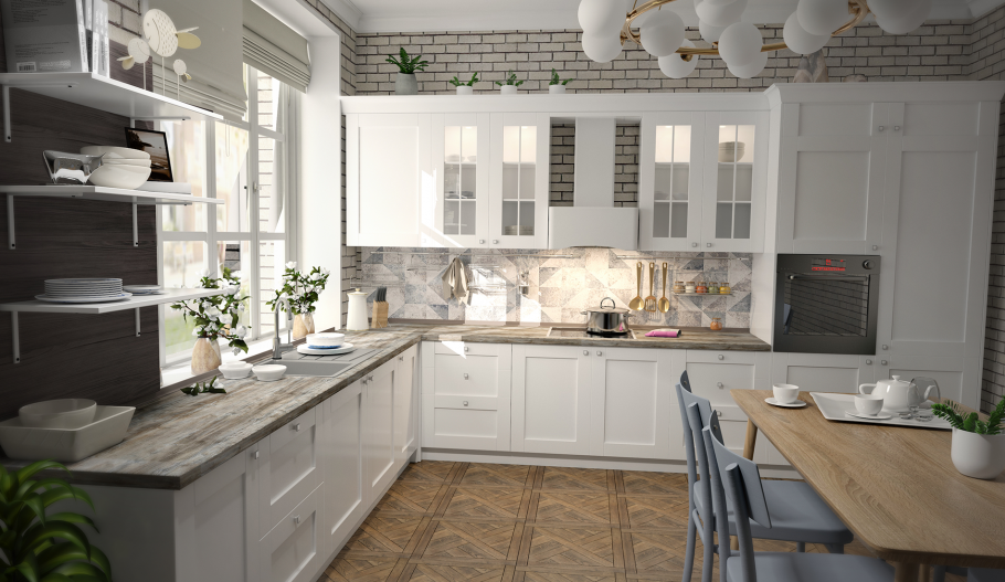 Кухня в скандинавском стиле Углова