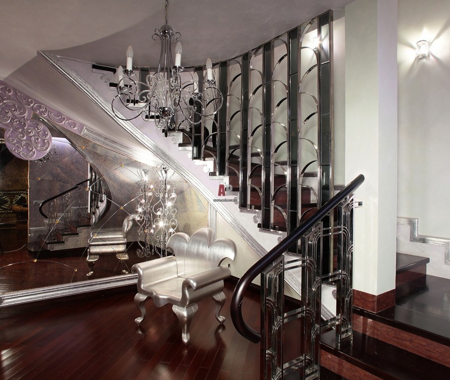 Ограждение лестницы в стиле ар деко