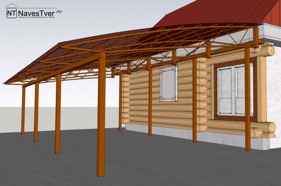 Отдельная веранда для дачи