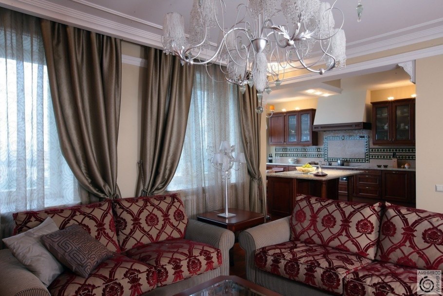 Портьеры в квартире студии