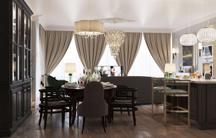 Римские шторы на кухню с балконом