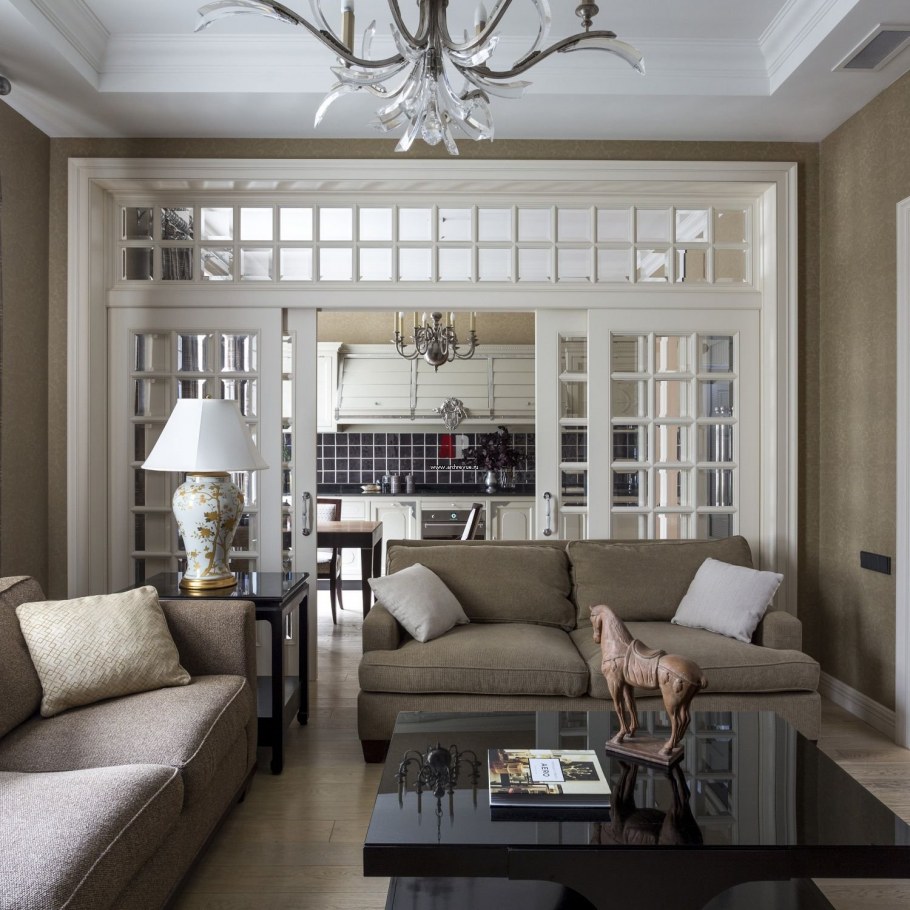 Неоклассика гостиная 20кв