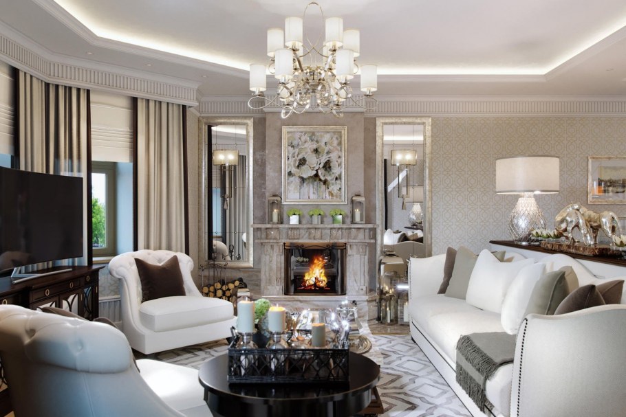 Гостиная в американском стиле